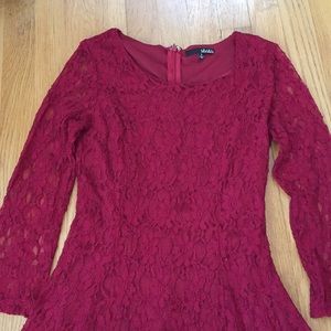 Red lacy dress